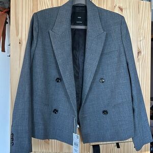 Mango Grey Cropped Blazer